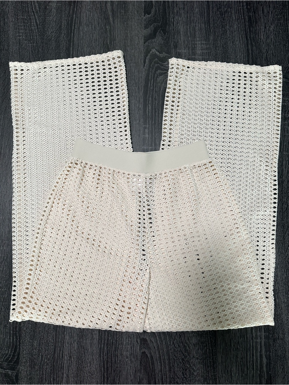 Shade & Shore Lightweight Cream Crochet Pants - Picture 2 of 3